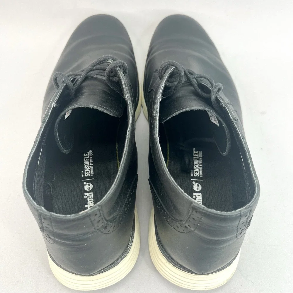 Timberland Mens‎ 13 Franklin Park Chukka Boots Black Leather Sensorflex Comfort
